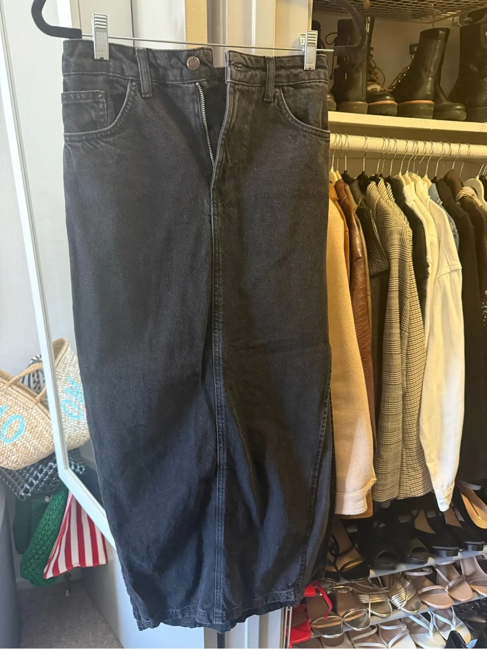 Women’s Black Denim Jeans Skirt